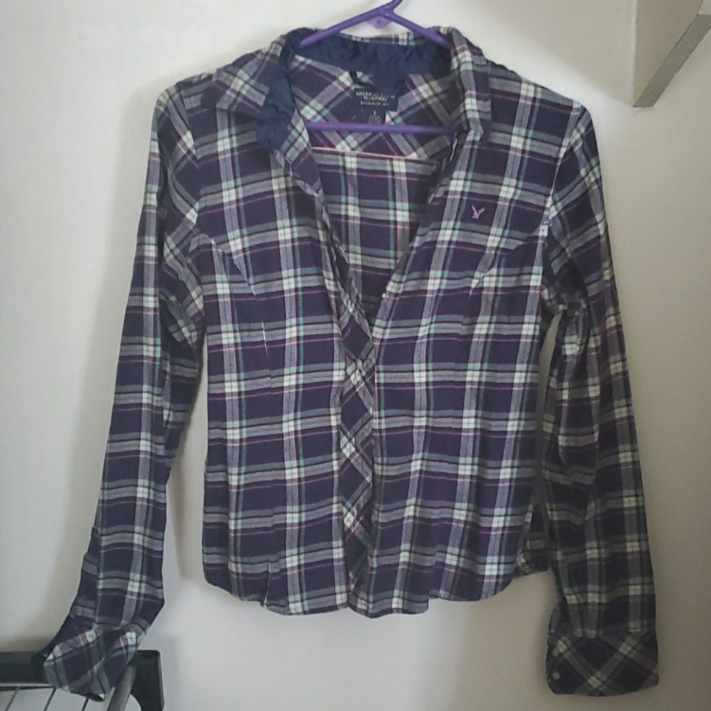 American Eagle flannel shirt.